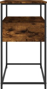 vidaXL Stolik konsolowy, przydymiony dąb, 75x40x75 cm 7