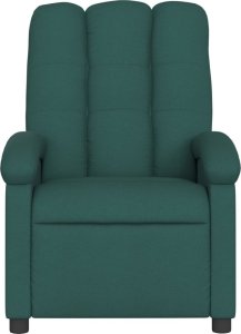 vidaXL Fotel rozkładany, ciemnozielony, tapicerowany tkaniną 3