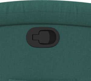 vidaXL Fotel rozkładany, ciemnozielony, tapicerowany tkaniną 9