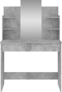 vidaXL Toaletka z lustrem, szarość betonu, 96x39x142 cm 4