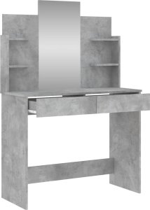 vidaXL Toaletka z lustrem, szarość betonu, 96x39x142 cm 5