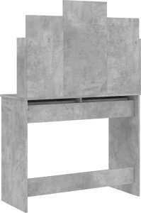 vidaXL Toaletka z lustrem, szarość betonu, 96x39x142 cm 7