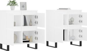 vidaXL Szafki, 2 szt., białe, materiał drewnopochodny 3