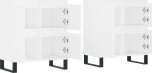 vidaXL Szafki, 2 szt., białe, materiał drewnopochodny 4