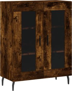 vidaXL Witrynka przydymiony dąb 69,5x34x180 cm materiał drewnopochodny 7
