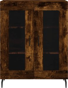 vidaXL Witrynka przydymiony dąb 69,5x34x180 cm materiał drewnopochodny 8