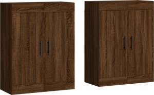 vidaXL Wiszące szafki, 2 szt., brązowy dąb, materiał drewnopochodny 2