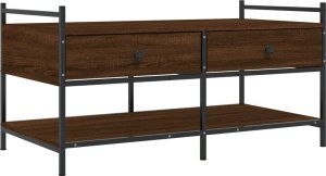 vidaXL Stolik kawowy, brązowy dąb, 99x50x50 cm 2