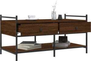 vidaXL Stolik kawowy, brązowy dąb, 99x50x50 cm 4