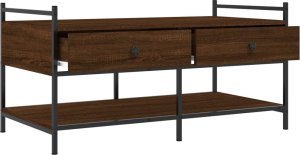 vidaXL Stolik kawowy, brązowy dąb, 99x50x50 cm 5