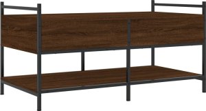 vidaXL Stolik kawowy, brązowy dąb, 99x50x50 cm 8