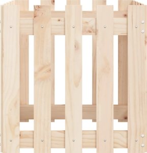 vidaXL Donica ogrodowa z płotkiem, 50x50x50 cm, lite drewno sosnowe 6