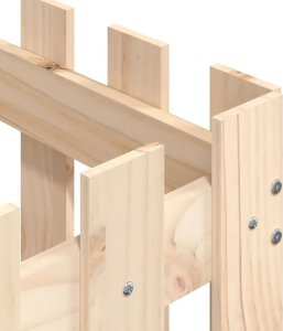 vidaXL Donica ogrodowa z płotkiem, 50x50x50 cm, lite drewno sosnowe 7