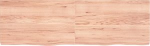 vidaXL Blat do łazienki, jasnobrązowy, 160x50x(2-6) cm, lite drewno 3