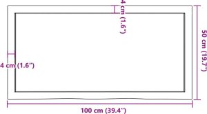 vidaXL Blat do łazienki, jasnobrązowy, 100x50x(2-4) cm, lite drewno 9