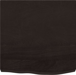 vidaXL Blat do łazienki, ciemnobrązowy, 60x60x(2-6) cm, lite drewno 3