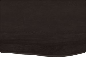 vidaXL Blat do łazienki, ciemnobrązowy, 60x40x(2-4) cm, lite drewno 3