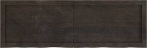 vidaXL Blat stołu, ciemnobrązowy, 120x40x(2-6) cm, lite drewno dębowe 4