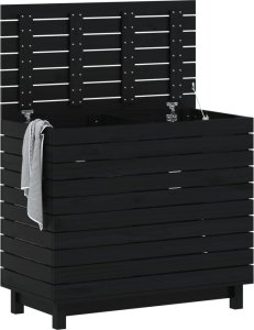 Kosz na pranie vidaXL Kosz na pranie, 88,5x44x76 cm, lite drewno sosnowe 3