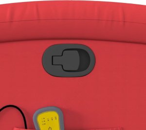 vidaXL Rozkładany fotel masujący, czerwony, sztuczna skóra 10