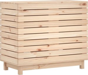 vidaXL Kosz na pranie, 88,5x44x76 cm, lite drewno sosnowe 6
