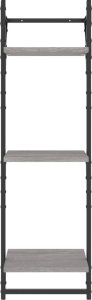vidaXL 3-poziomowe półki z drążkami 2 szt. szary dąb sonoma 30x25x100 5