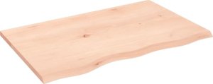 vidaXL Blat do łazienki, 80x50x2 cm, lite drewno 2