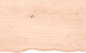 vidaXL Blat do łazienki, 80x50x2 cm, lite drewno 3