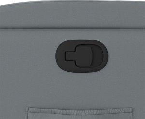 vidaXL Fotel rozkładany, szary, sztuczna skóra 9