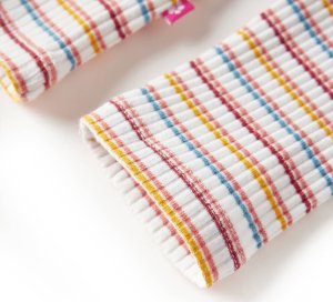 vidaXL Koszulka dziecięca z długimi rękawami, półgolf, ecru, 128 4