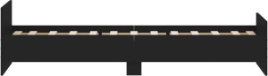 vidaXL Rama łóżka, czarna, 75x190 cm, materiał drewnopochodny 5