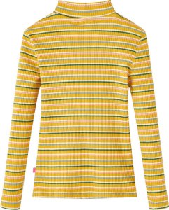 vidaXL Koszulka dziecięca z długimi rękawami, półgolf, ochra, 104 2