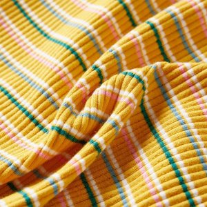 vidaXL Koszulka dziecięca z długimi rękawami, półgolf, ochra, 104 7