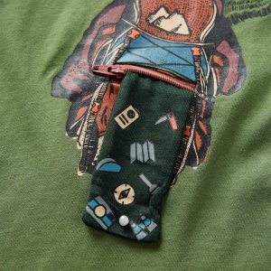 vidaXL Koszulka dziecięca z długimi rękawami, khaki, 128 5