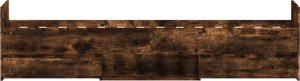 vidaXL Rama łóżka z wezgłowiem i zanóżkiem, przydymiony dąb, 100x200cm 7