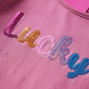 vidaXL Koszulka dziecięca z długimi rękawami, malinowa, 104 4