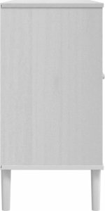 vidaXL Szafka SENJA, imitacja rattanu, biała, 112x40x80 cm, sosnowa 7