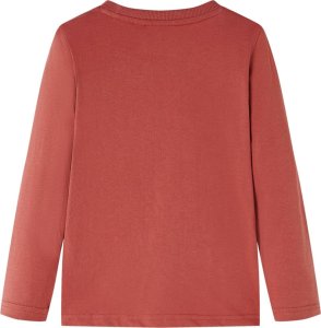 vidaXL Koszulka dziecięca z długimi rękawami, henna, 128 2