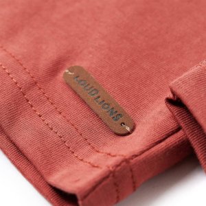 vidaXL Koszulka dziecięca z długimi rękawami, henna, 128 5