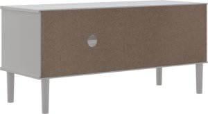 vidaXL Szafka TV SENJA, z plecionką, biała, 106x40x49 cm, sosnowa 7