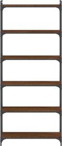 vidaXL 6-poziomowy regał na książki, brązowy dąb, 80x30x188 cm 4