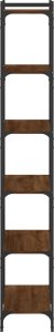 vidaXL 6-poziomowy regał na książki, brązowy dąb, 80x30x188 cm 5