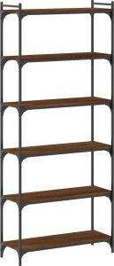vidaXL 6-poziomowy regał na książki, brązowy dąb, 80x30x188 cm 6