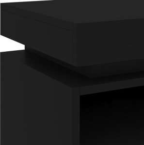 vidaXL Szafki nocne z oświetleniem LED, 2 szt., czarne, 40x39x48,5 cm 11