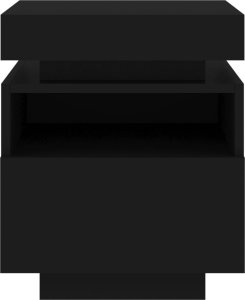 vidaXL Szafki nocne z oświetleniem LED, 2 szt., czarne, 40x39x48,5 cm 8