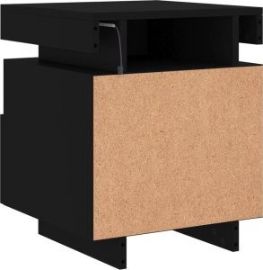 vidaXL Szafki nocne z oświetleniem LED, 2 szt., czarne, 40x39x48,5 cm 10