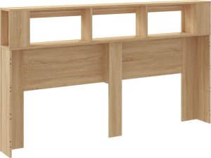 vidaXL Wezgłowie łóżka z LED, dąb sonoma, 180x18,5x103,5 cm 8