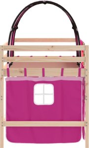 vidaXL Dziecięce łóżko na antresoli, z tunelem, różowe, 80x200 cm 8