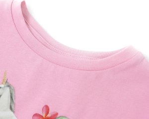 vidaXL Koszulka dziecięca z krótkimi rękawami, jaskrawy róż, 140 3