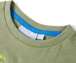 vidaXL Koszulka dziecięca z krótkimi rękawami, jasne khaki, 128 3